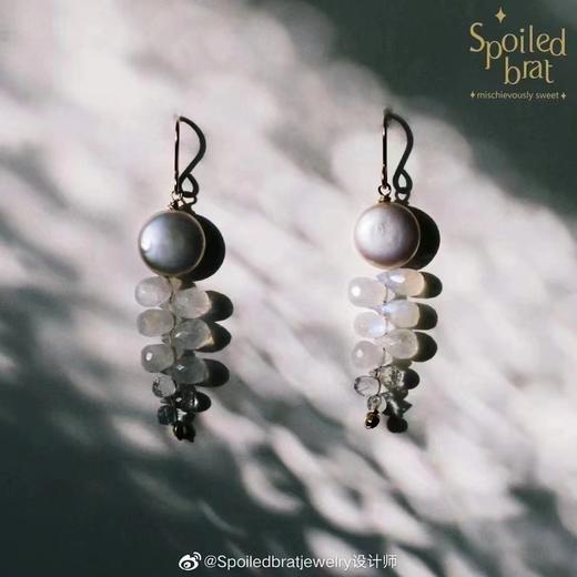 SpoiledBrat Jewelry巴洛克珍珠月光石耳环 商品图1