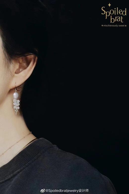 SpoiledBrat Jewelry巴洛克珍珠月光石耳环 商品图4
