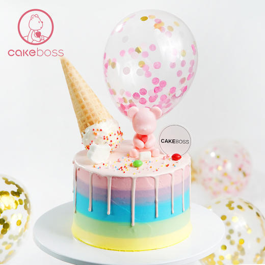 彩虹小熊水果奶油生日蛋糕 商品图3