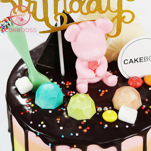 彩虹小熊水果奶油生日蛋糕 商品图2
