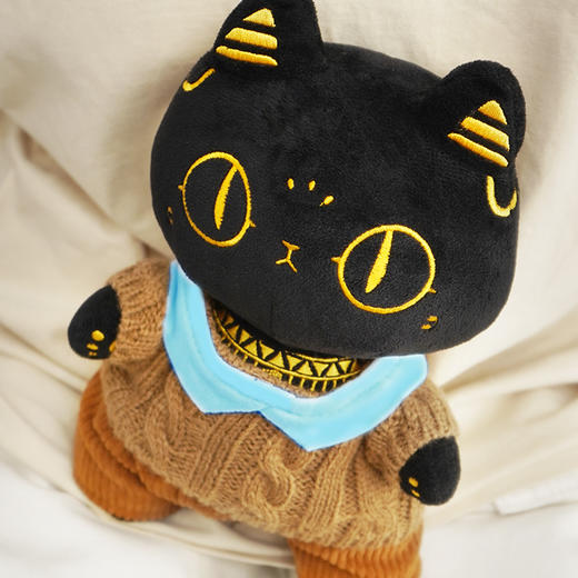 大英博物馆安德森猫巴斯特英伦风小毛衣娃衣套装创意儿童节礼物 商品图2