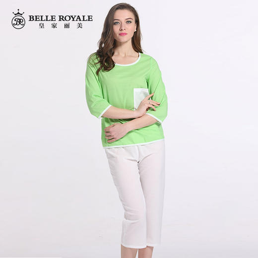 皇家丽美夏季短袖短裤睡衣女套头宽松家居服套装JJ2203 商品图1