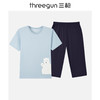 Threegun三枪 【舒感棉】圆领短袖中裤女士家居套家居服-82110D011 商品缩略图1