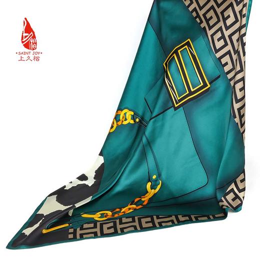 SAINTJOY/上久楷真丝方巾100%桑蚕丝FJS22011莫兰迪 商品图10