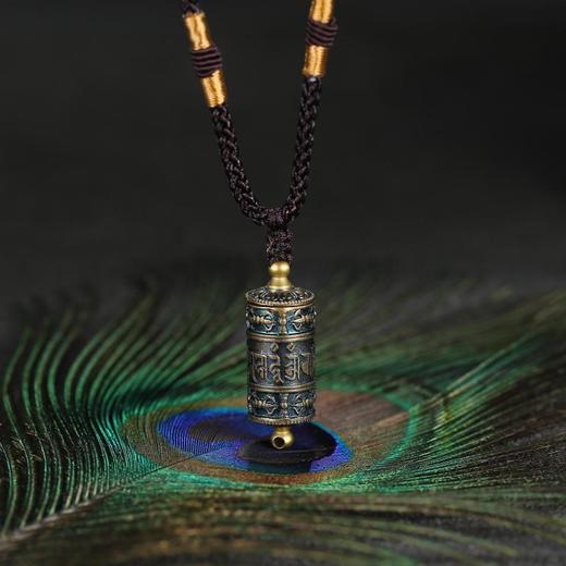 醍醐 吉祥轮吊坠 999银/黄铜/白铜/铜仿古 4款可选  内置经书 转动吊坠 车挂2款可选 商品图1