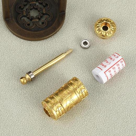 醍醐 吉祥轮吊坠 999银/黄铜/白铜/铜仿古 4款可选  内置经书 转动吊坠 车挂2款可选 商品图2