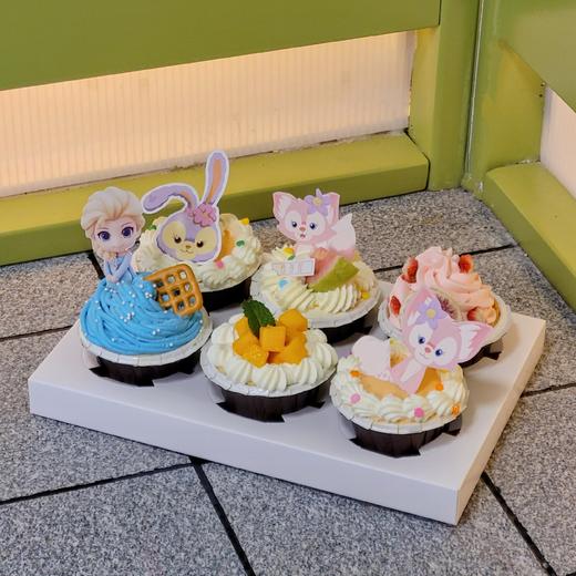 （可定制无蔗糖）杯子蛋糕组合 / 可爱的迪士尼风格，1组6个 商品图0