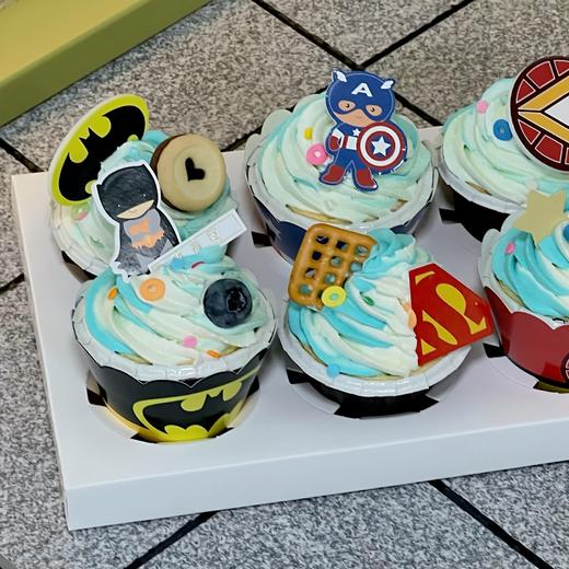 （可定制无蔗糖）杯子蛋糕组合 / 超级英雄大集结，1组6个 商品图2