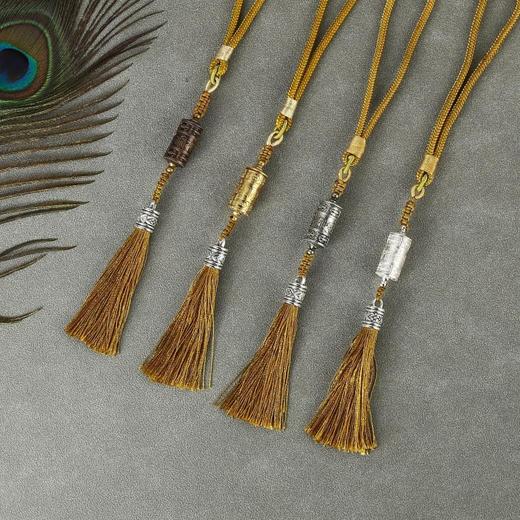 醍醐 吉祥轮吊坠 999银/黄铜/白铜/铜仿古 4款可选  内置经书 转动吊坠 车挂2款可选 商品图3