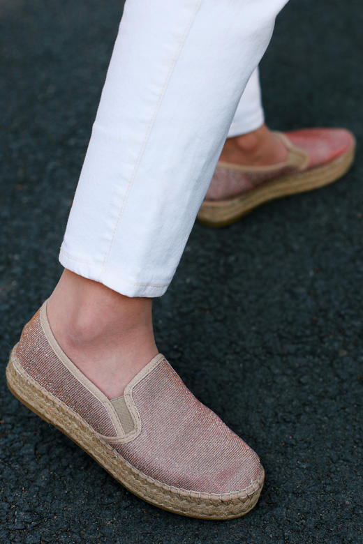 断码特价41码--西班牙原产手工制作时尚超舒适草编鞋休闲鞋2001S-裸粉色 商品图7