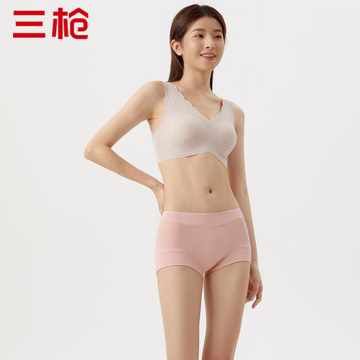 Threegun三枪 【莫代尔】中腰女士三角内裤（1条装）-40952B011 商品图3