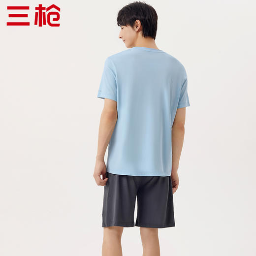Threegun三枪 【沁凉棉】圆领男士短袖T恤-24111A011 商品图3