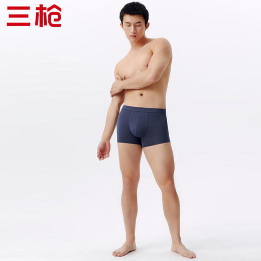Threegun三枪 【舒木尔】包根男士平角短裤四角内裤（1条装）-50821B031 商品图2