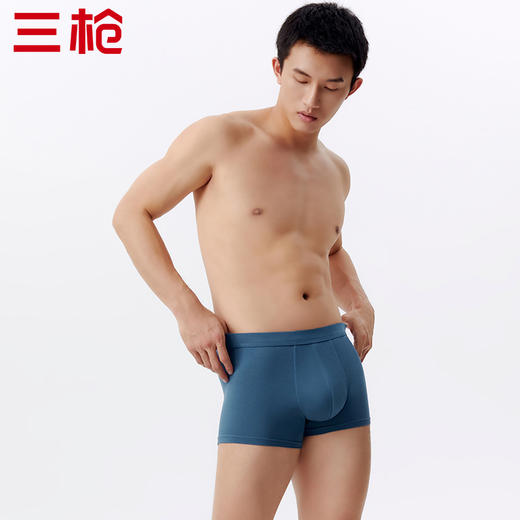 Threegun三枪 【舒木尔】包根男士平角短裤四角内裤（1条装）-50821B031 商品图5
