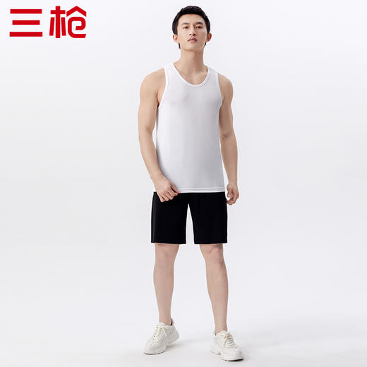 Threegun三枪 【莫代尔】圆领男士打底背心-30875A011 商品图6