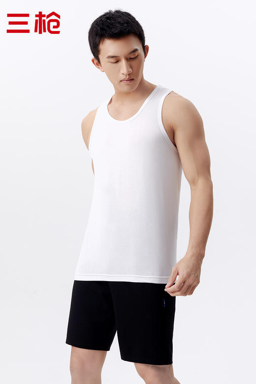 Threegun三枪 【莫代尔】圆领男士打底背心-30875A011 商品图11