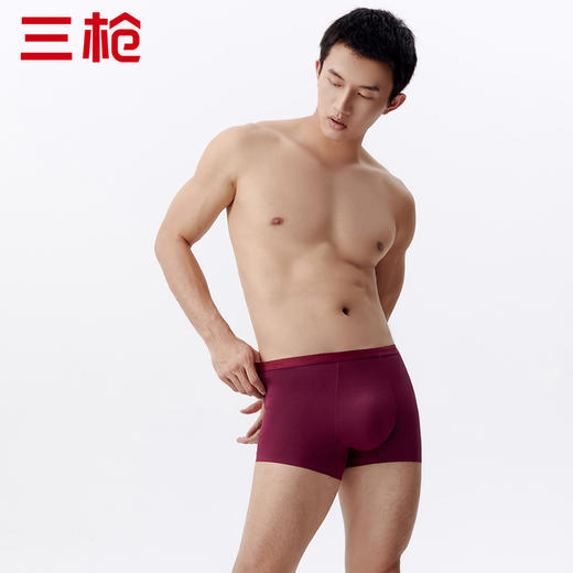 Threegun三枪 【莫代尔】明根男士大版平角短裤四角内裤（1条装）-50769B031 商品图4
