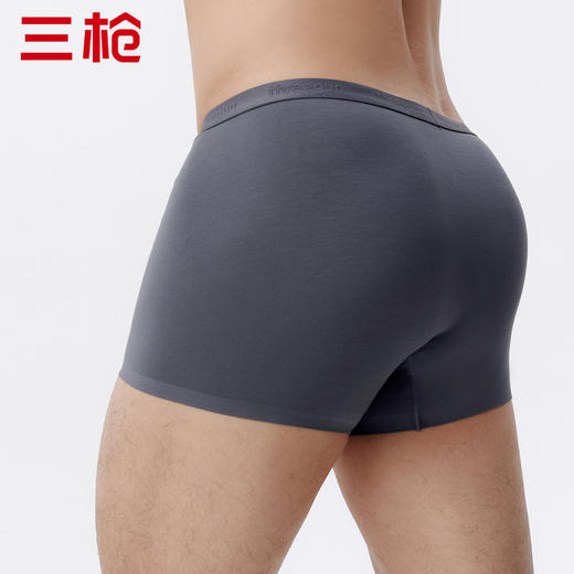 Threegun三枪 【莫代尔】明根男士大版平角短裤四角内裤（1条装）-50769B031 商品图7