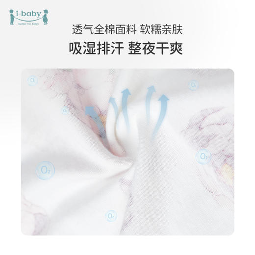 【39.9元任选2件单件不退】ibaby×outlast太空科技恒温全棉短袖上衣/七分裤分体家居服 亲肤透气睡衣薄夏 商品图2