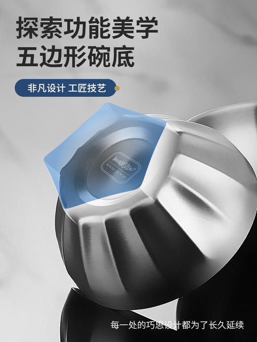MISANBROO米膳葆 拉普兰系列304不锈钢雪花盘/双层316不锈钢极光碗 商品图5