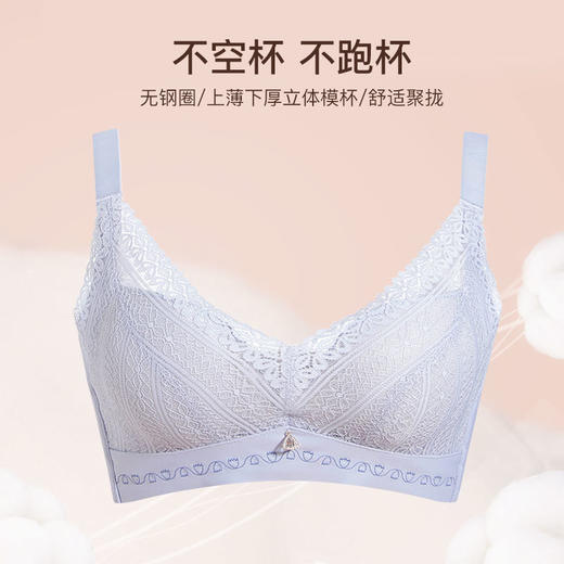 【满3件/59元】【70A/75A】【A杯单件】【秀黛】花溪子无钢圈厚杯文胸E5110010A【专柜同款】【如遇缺货自动退款，介意勿拍】 商品图3