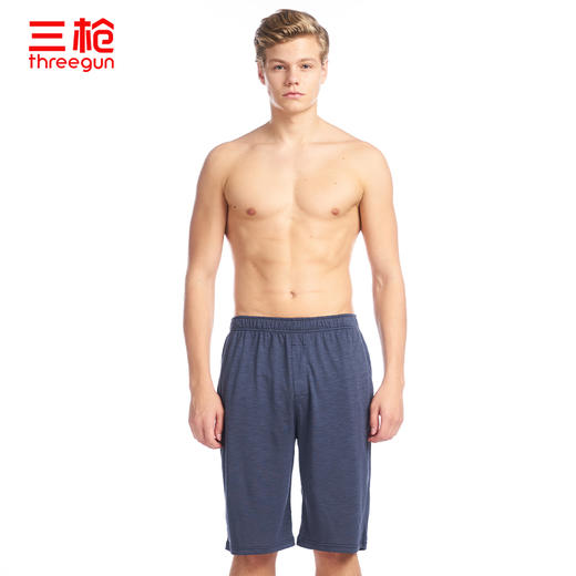 Threegun三枪 【天丝亚麻棉】男士家居短裤- 50533B911 商品图1