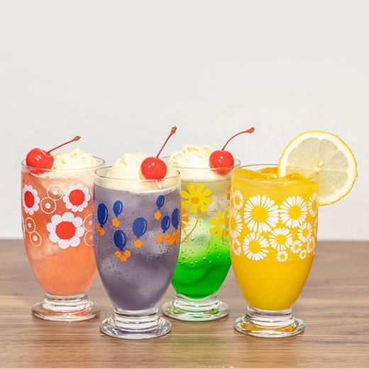 aderia日本进口石塚硝子昭和复古玻璃杯冷水冷饮创意水杯饮料夏日335ml【不支持补差，非质量问题不退不换】S 商品图0