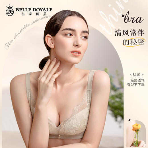 皇家丽美无钢圈内衣性感大胸显小女士蕾丝文胸WW075-1 商品图1