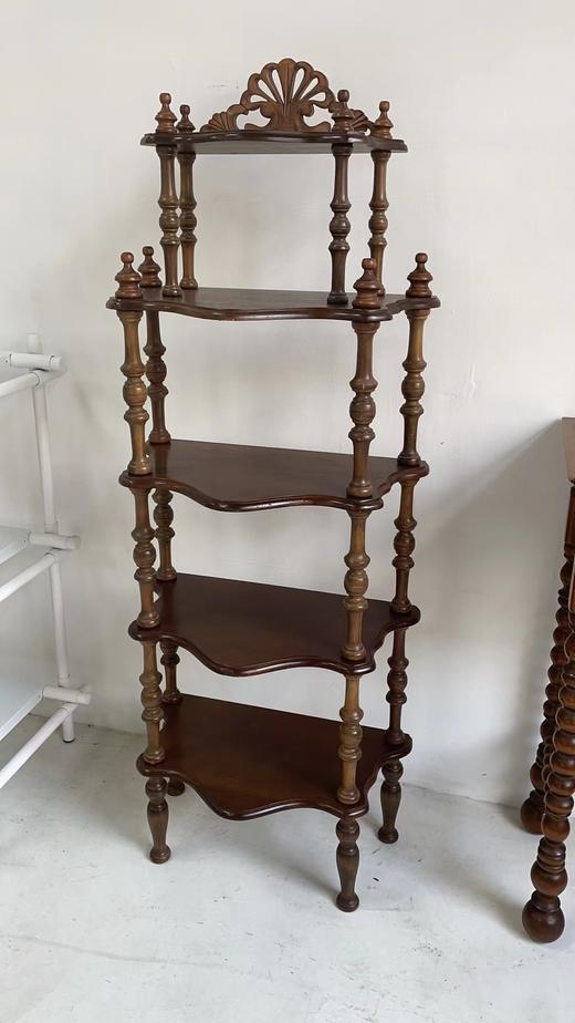 法国二十世纪古典主义中古五层实木置物架AU022 商品图2