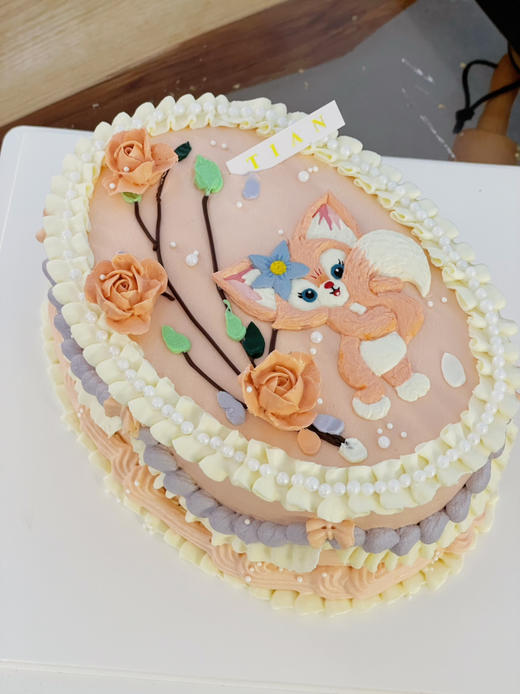 川沙妲己，6寸，3-5人。萌哒哒的林娜贝尔，奶油霜手绘蛋糕，需提前48小时预定 商品图2