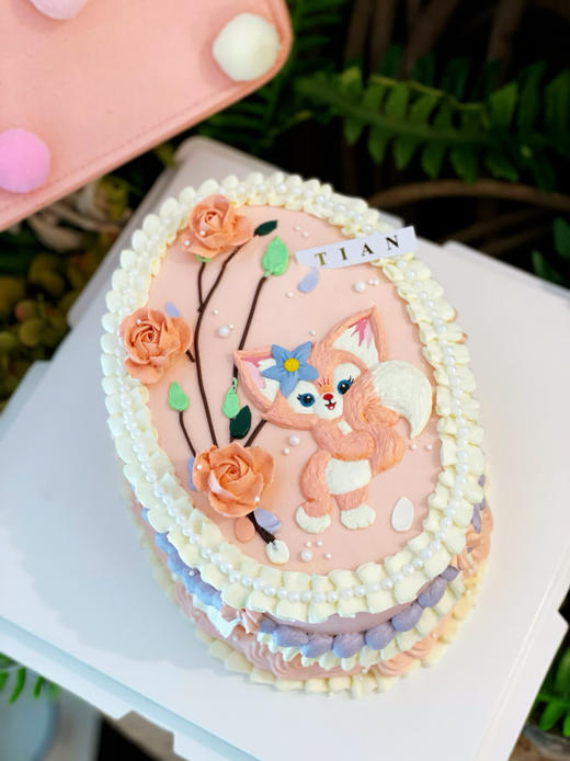 川沙妲己，6寸，3-5人。萌哒哒的林娜贝尔，奶油霜手绘蛋糕，需提前48小时预定 商品图0