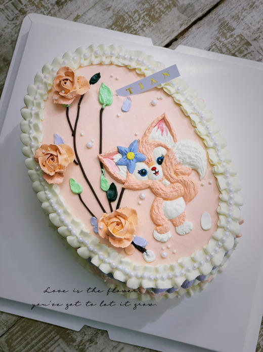 川沙妲己，6寸，3-5人。萌哒哒的林娜贝尔，奶油霜手绘蛋糕，需提前48小时预定 商品图1