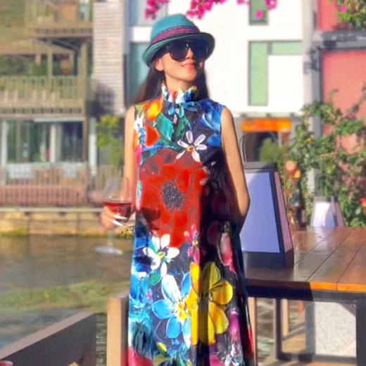 洱蓝繁花连衣裙 | 杨丽萍老师同款 | 现货加急发 商品图3