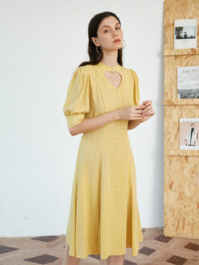 复古连衣裙女夏季新款泡泡袖长裙设计感复古裙子