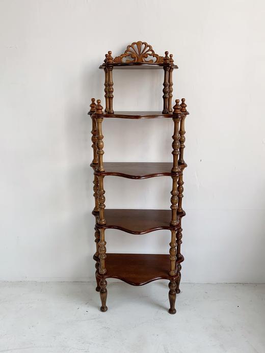 法国二十世纪古典主义中古五层实木置物架AU022 商品图0