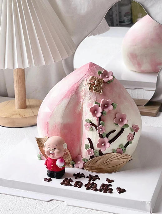 仙桃贺寿主题蛋糕 商品图0