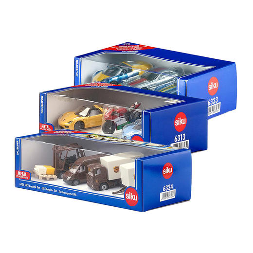 SIKU 合金车模礼品装三件套仿真汽车模型男孩儿童玩具 商品图0