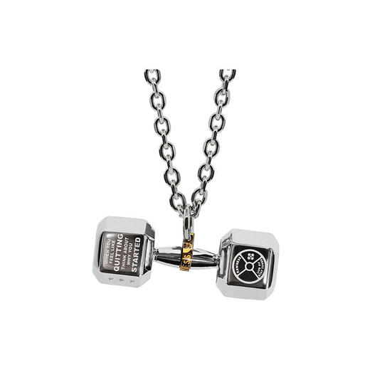 Rawness/契健 钛钢哑铃项链 商品图0