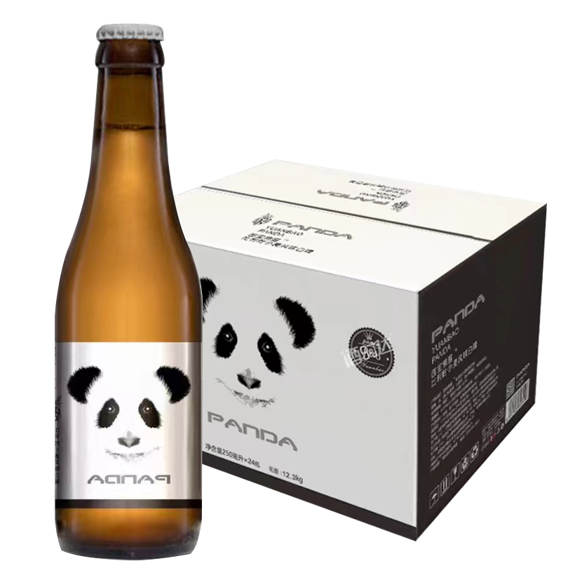 [啤酒]园宝熊猫  比利时小麦白啤250ml*24瓶整箱