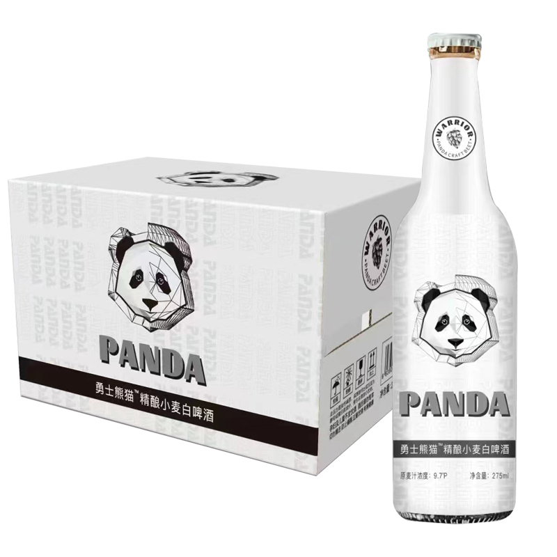 [啤酒]勇士熊猫(白啤)275ml*24瓶整箱