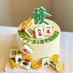 【招财进宝】半翻糖男生蛋糕
