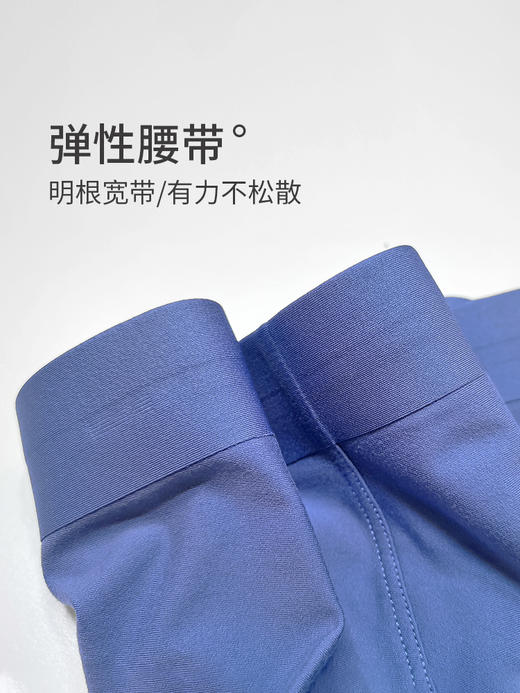 Threegun三枪 【冰丝】磨毛无痕男士平角短裤四角内裤（1条装）-50737B021 商品图3