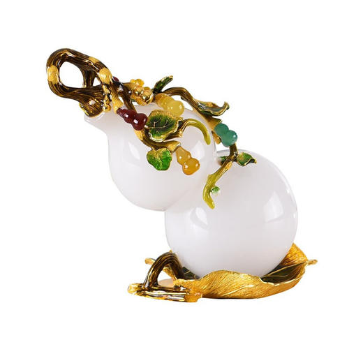 佛罗端斯福禄万代花瓶葫芦摆件玉琉璃珐琅彩工艺家居客厅玄关装饰品至尊烟灰缸 商品图5