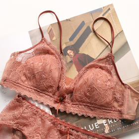 金三塔.nita  真丝蕾丝法式三角杯内衣、套装可选NZFAA303