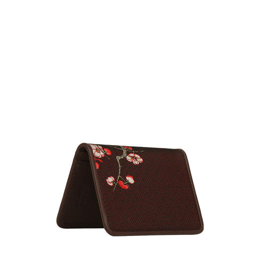 SAINTJOY/上久楷宋锦卡包梅花深红色BWS19K0406 商品图1