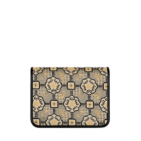 SAINTJOY/上久楷宋锦卡包米色圆福纹BMS19K0103