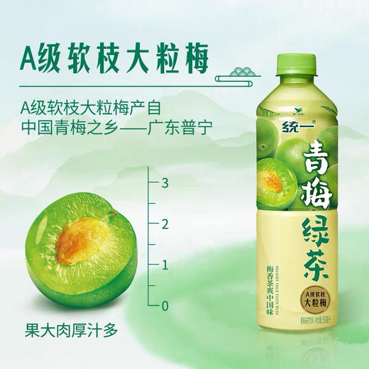 统一 青梅绿茶    500ml*15瓶/件 商品图1