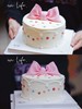 「蝴蝶结·粉色系·小碎花」翻糖巧克力·100%动物奶油（附图6寸·提前3天预订） 商品缩略图0