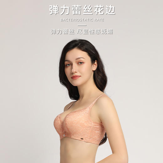 【秒杀品不退不换】皇家丽美透气软钢圈文胸蕾丝收副乳调整型文胸WJ906-3 商品图1