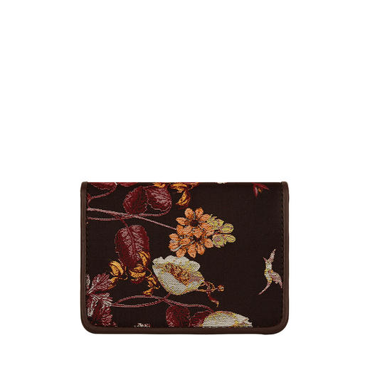 SAINTJOY\/上久楷防盗刷宋锦卡包女士超薄防消磁小巧卡包卡片夹酒红色生机 酒红色 深湖蓝色BWS19K0405 商品图2